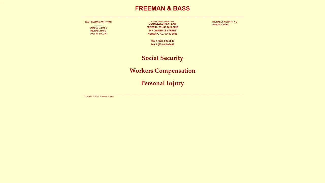 Freeman & Bass, P.A. - Newark, NJ office in Newark, New Jersey
