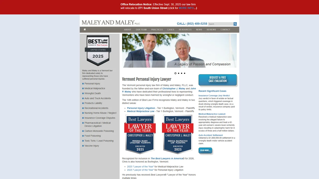 Maley and Maley, PLLC - Burlington, VT office in Burlington, Vermont