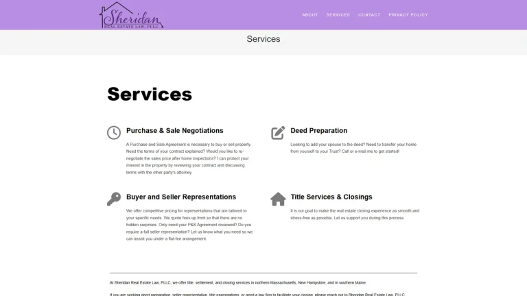 Sheridan Real Estate Law - Concord, NH - Attorney in Concord