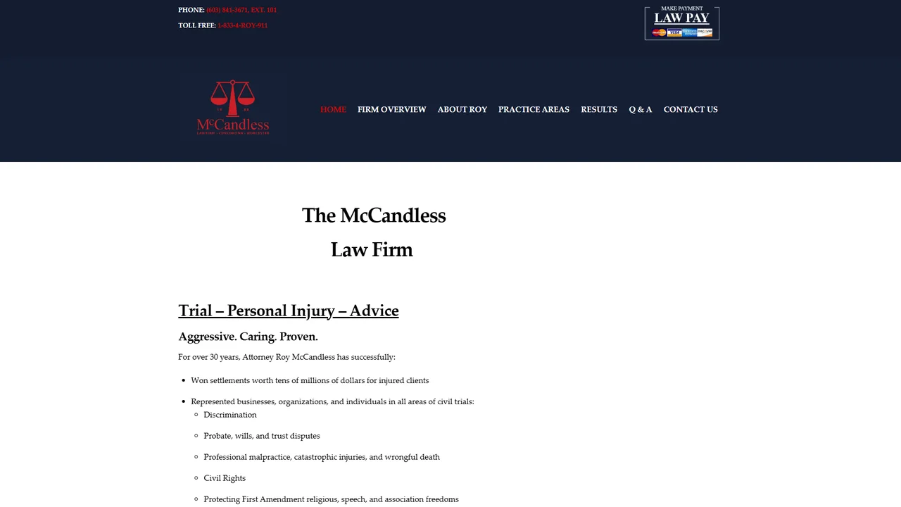 Roy S. McCandless, Esq., PLLC - Concord, NH office in Concord, New Hampshire