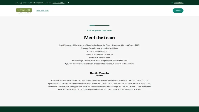 Chevalier Legal Services, PLLC - Concord, NH - Attorney in Concord