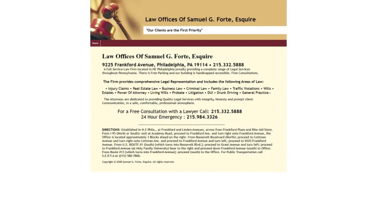Law Offices Of Samuel G. Forte - Philadelphia, PA - Attorney in Philadelphia