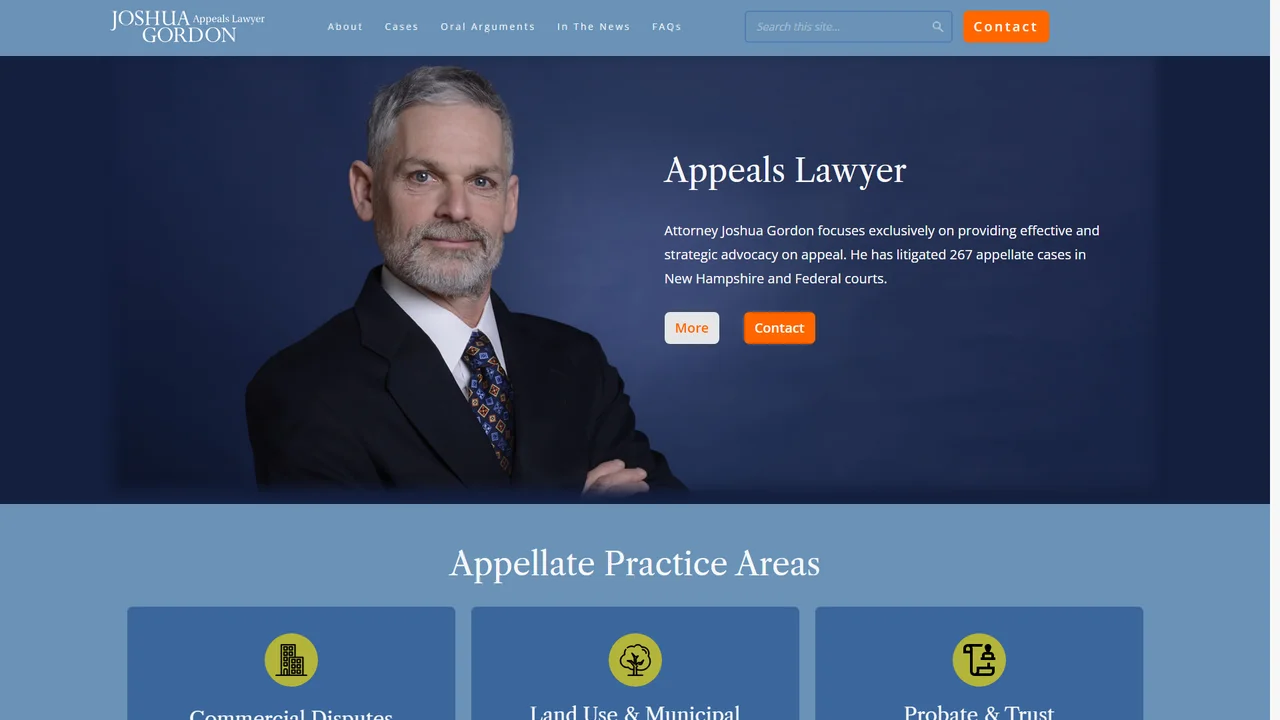 Joshua Gordon, Appellate Attorney - Concord, NH office in Concord, New Hampshire