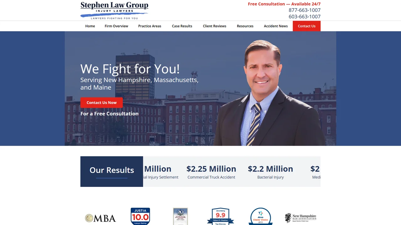 Stephen Law Group Injury Lawyers - Manchester, NH office in Manchester, New Hampshire