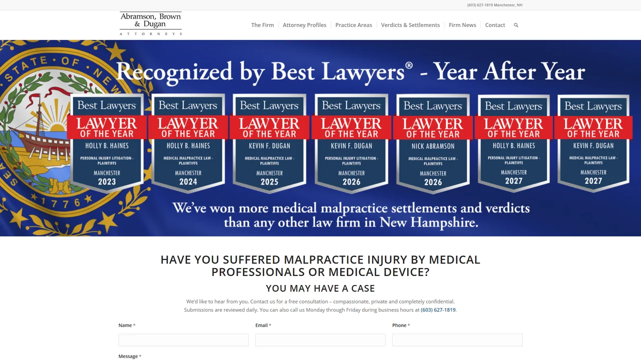 Abramson, Brown & Dugan Attorneys - Manchester, NH office in Manchester, New Hampshire