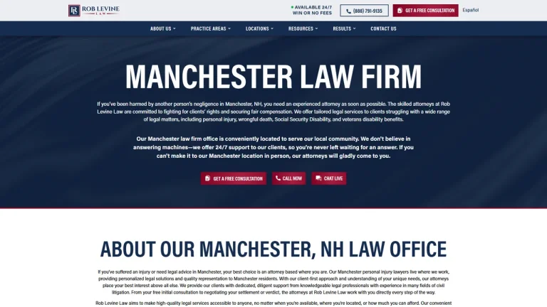 Rob Levine Law–Personal Injury Lawyers - Manchester, NH - Attorney in Manchester