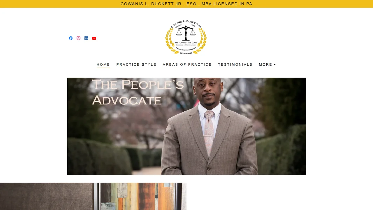 Cowanis L. Duckett Jr., Esquire - Philadelphia, PA office in Philadelphia, Pennsylvania