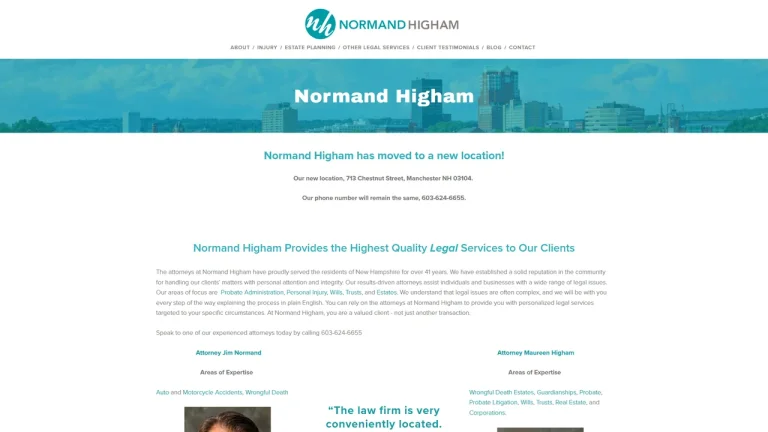 Law Offices of Normand Higham - Manchester, NH - Attorney in Manchester