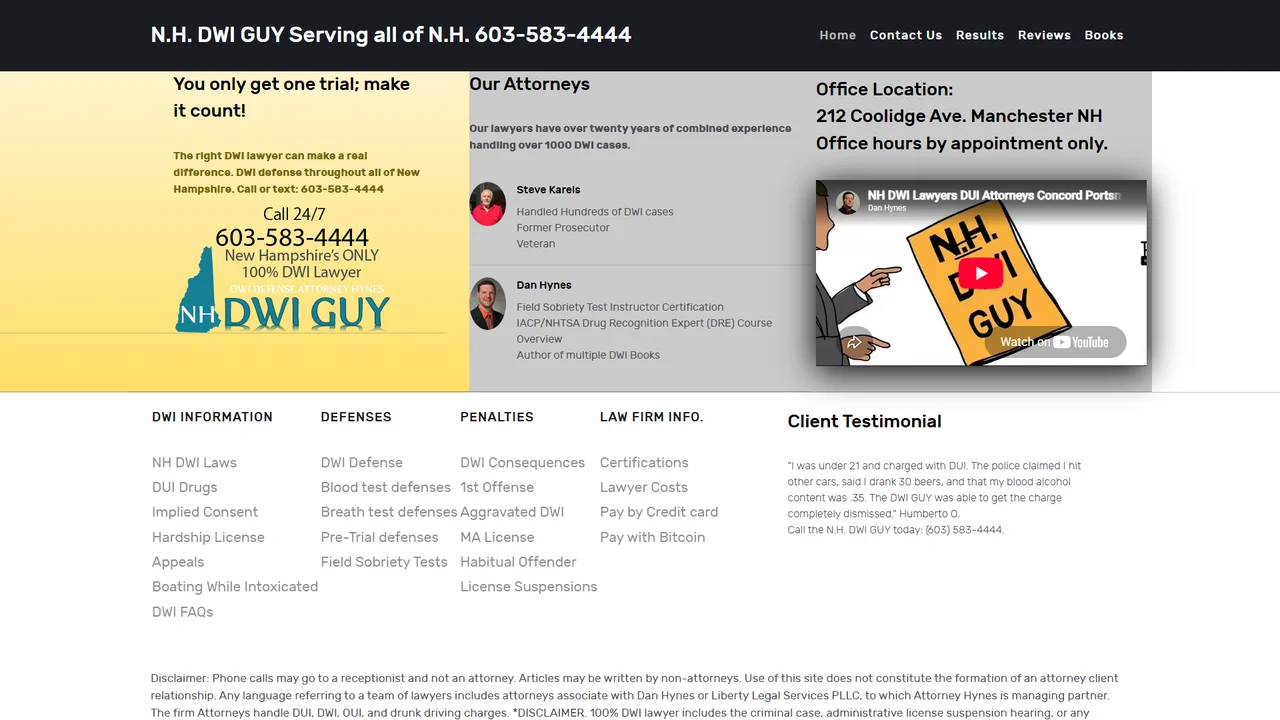 N.H. DWI GUY - Manchester, NH office in Manchester, New Hampshire