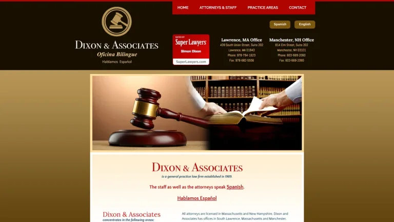 Dixon & Associates - A Bilingual (English/Spanish) Law Firm - Manchester, NH - Attorney in Manchester