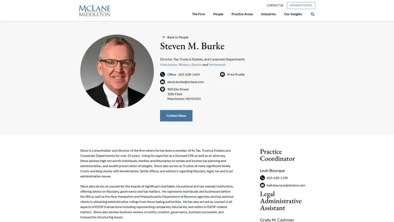 Steven M. Burke - McLane Middleton - Manchester, NH - Attorney in Manchester