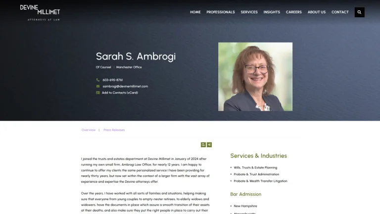 Sarah S. Ambrogi - Manchester, NH - Attorney in Manchester