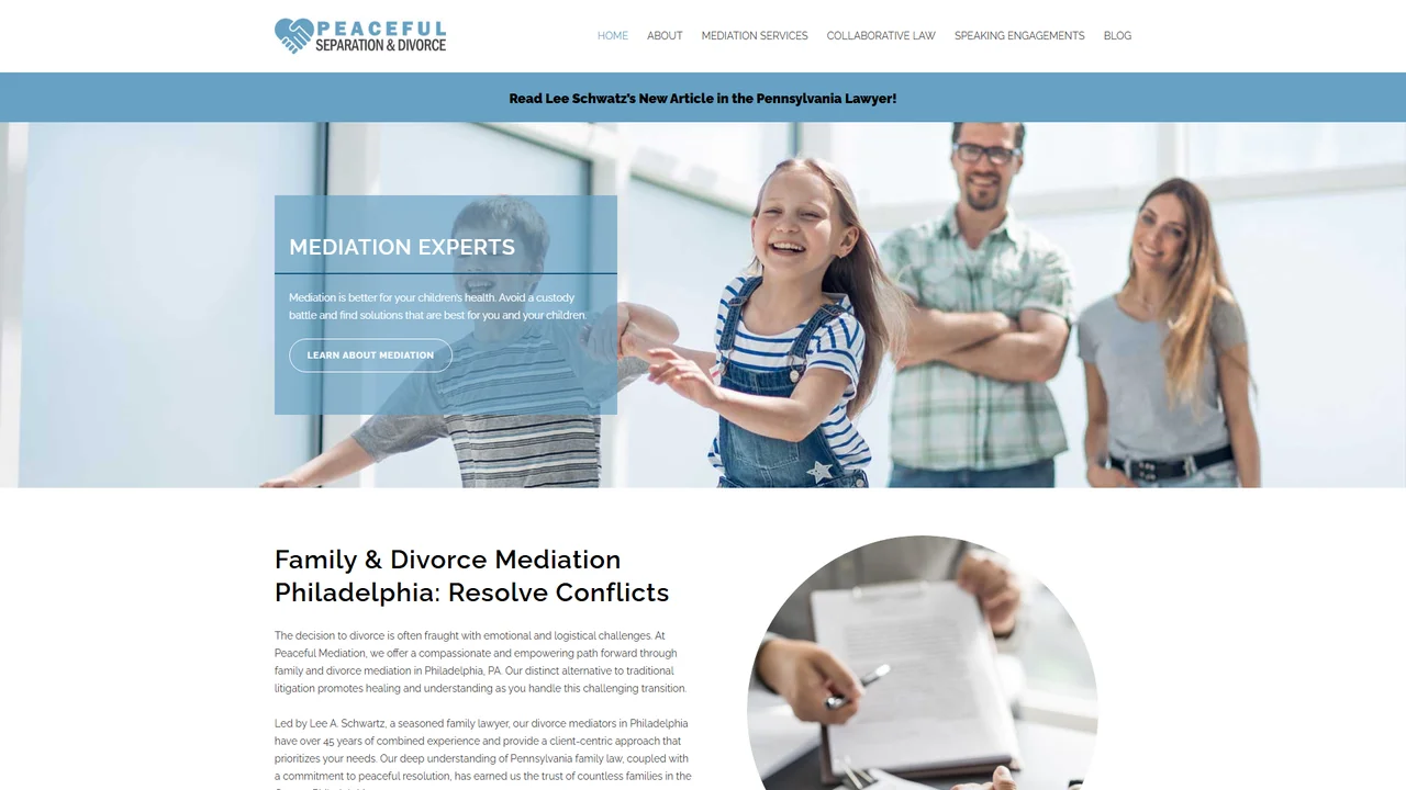 Peaceful Separation and Divorce Mediation - Philadelphia, PA office in Philadelphia, Pennsylvania