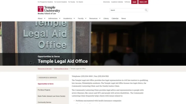 Temple Legal Aid Office - Philadelphia, PA - Attorney in Philadelphia