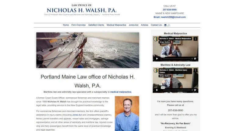 Law Office of Nicholas H Walsh PA - Portland, ME - Attorney in Portland
