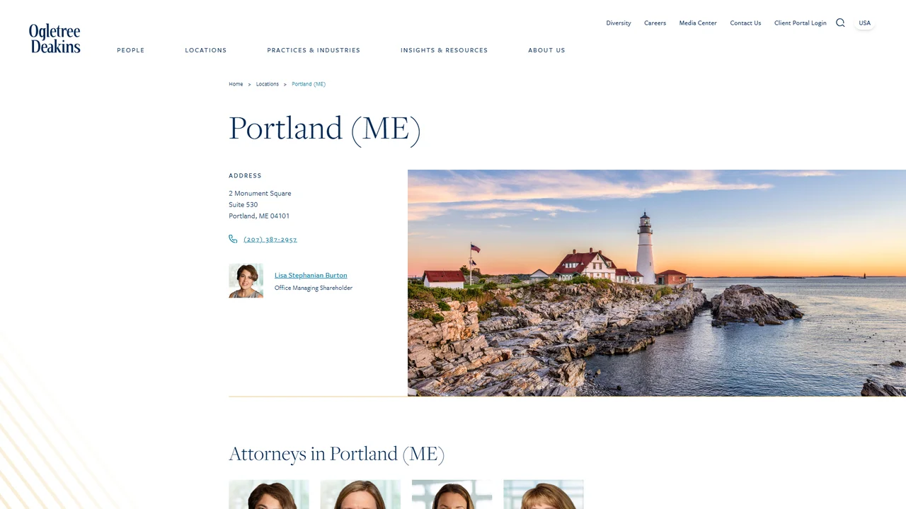Ogletree Deakins - Portland, ME office in Portland, Maine