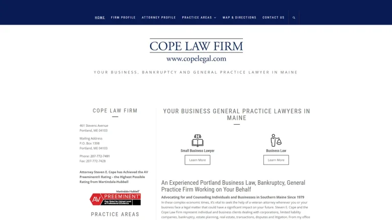 Cope Law Firm - Portland, ME - Attorney in Portland