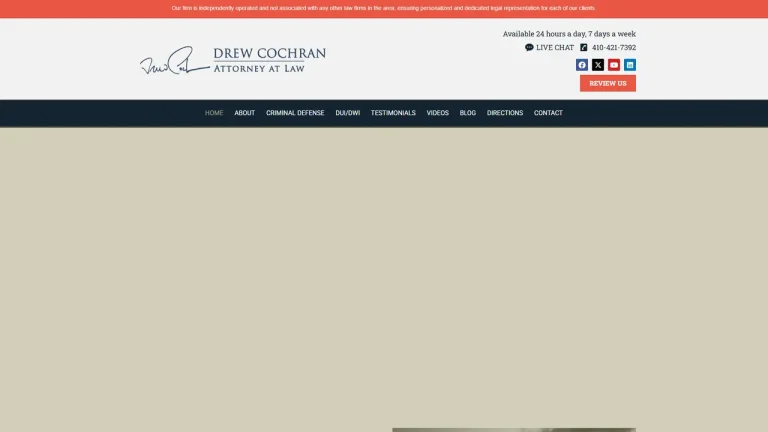Drew Cochran, Attorney at Law - Annapolis, MD - Attorney in Annapolis