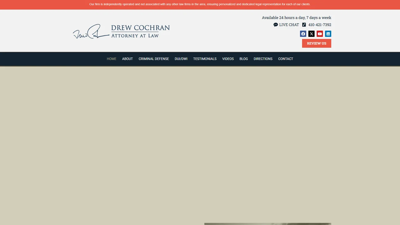Drew Cochran, Attorney at Law - Annapolis, MD office in Annapolis, Maryland