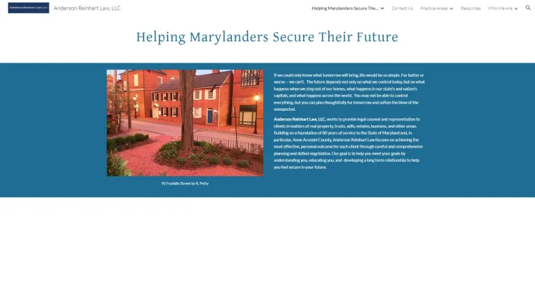Anderson Reinhart Law, LLC - Annapolis, MD - Attorney in Annapolis