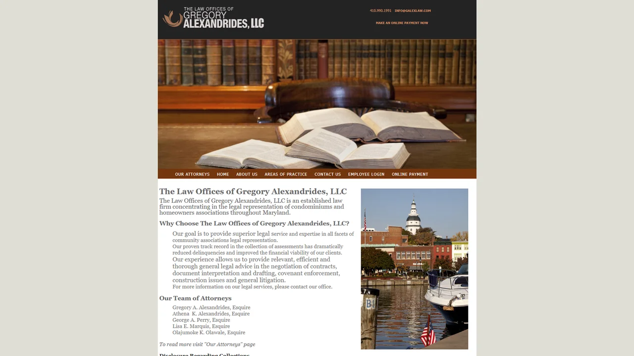 The Law Offices of Gregory Alexandrides, LLC - Annapolis, MD office in Annapolis, Maryland