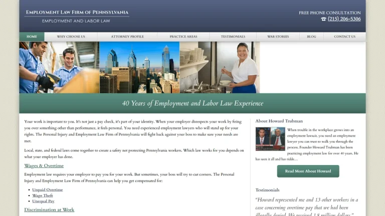 The Personal Injury and Employment Law Firm of Pennsylvania - Attorney in Philadelphia