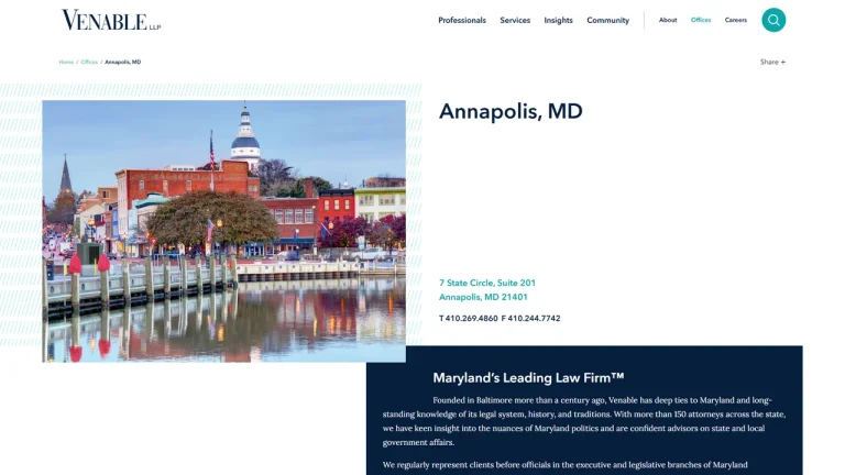 Venable LLP - Annapolis, MD - Attorney in Annapolis