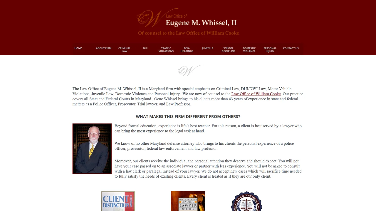 Law Office of Eugene M. Whissel, II - Annapolis, MD office in Annapolis, Maryland