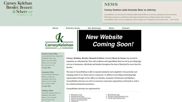 Carney, Kelehan, Bresler, Bennett & Scherr - Annapolis, MD - Attorney in Annapolis