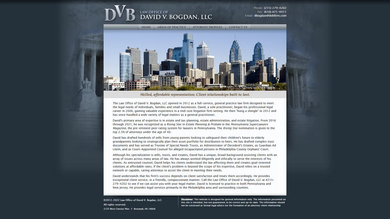 Law Office of David V. Bogdan, LLC - Philadelphia, PA office in Philadelphia, Pennsylvania