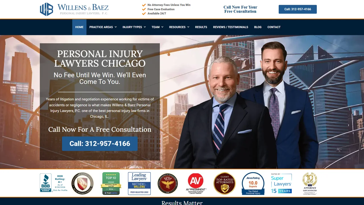 Willens & Baez Personal Injury Lawyers, P.C. - Chicago, IL office in Chicago, Illinois