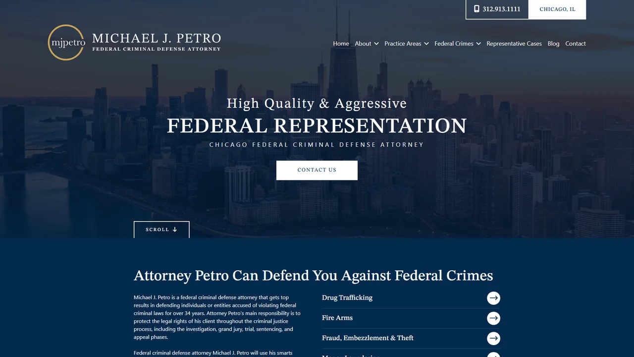 Michael J. Petro Federal Criminal Defense Attorney - Chicago, IL office in Chicago, Illinois