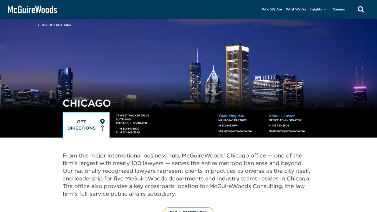 McGuireWoods LLP - Chicago, IL office in Chicago, Illinois