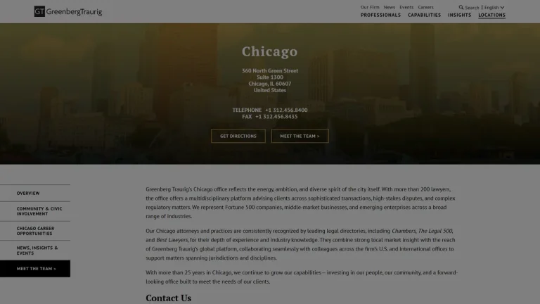 Greenberg Traurig, LLP - Chicago, IL - Attorney in Chicago
