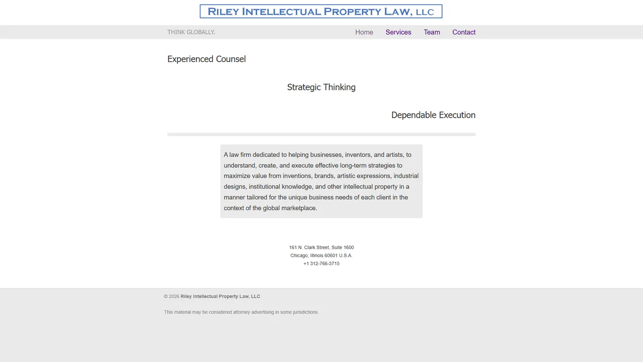 Thomas P. Riley - Riley Intellectual Property Law, LLC - Chicago, IL office in Chicago, Illinois