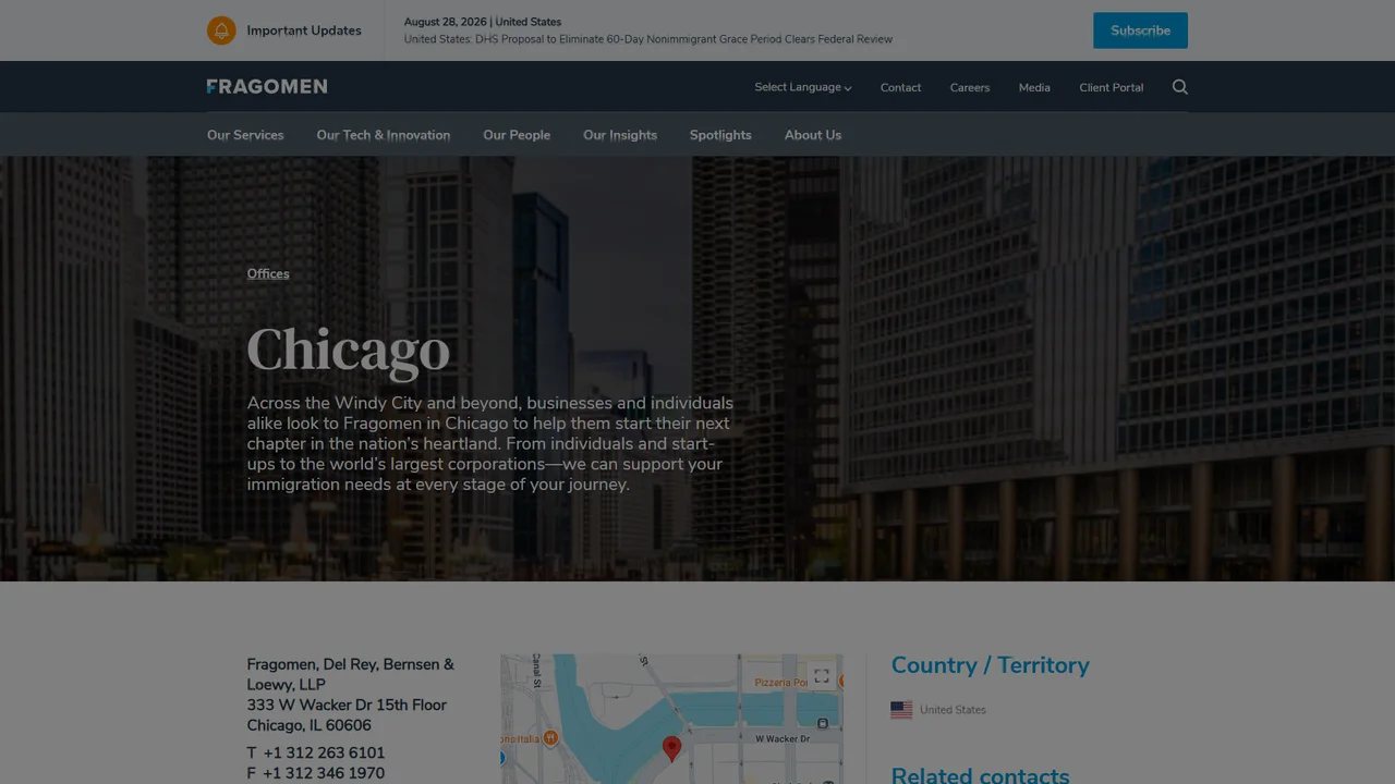 Fragomen Chicago - Chicago, IL office in Chicago, Illinois