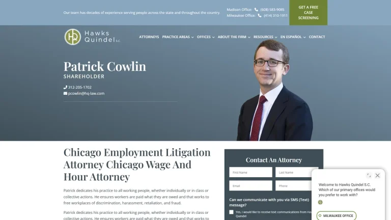 Attorney Patrick Cowlin - Chicago, IL - Attorney in Chicago