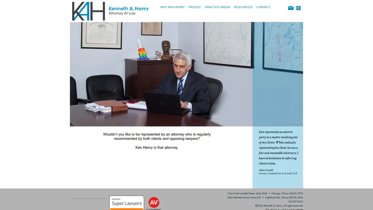 Kenneth A. Henry, Attorney at Law - Chicago, IL office in Chicago, Illinois