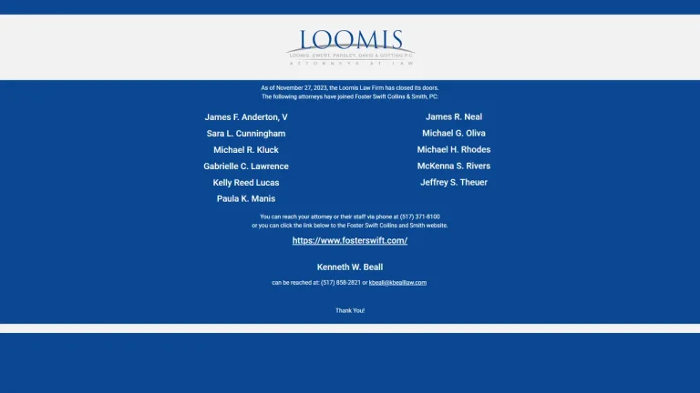Jeffrey S. Theuer, Attorney at Loomis Law Firm - Lansing, MI - Attorney in Lansing