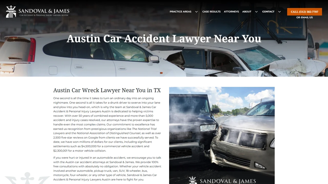Sandoval & James Car Accident & Personal Injury Lawyers - Austin, TX office in Austin, Texas