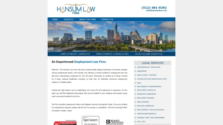 Hansum Law Firm, PLLC - Austin, TX - Attorney in Austin
