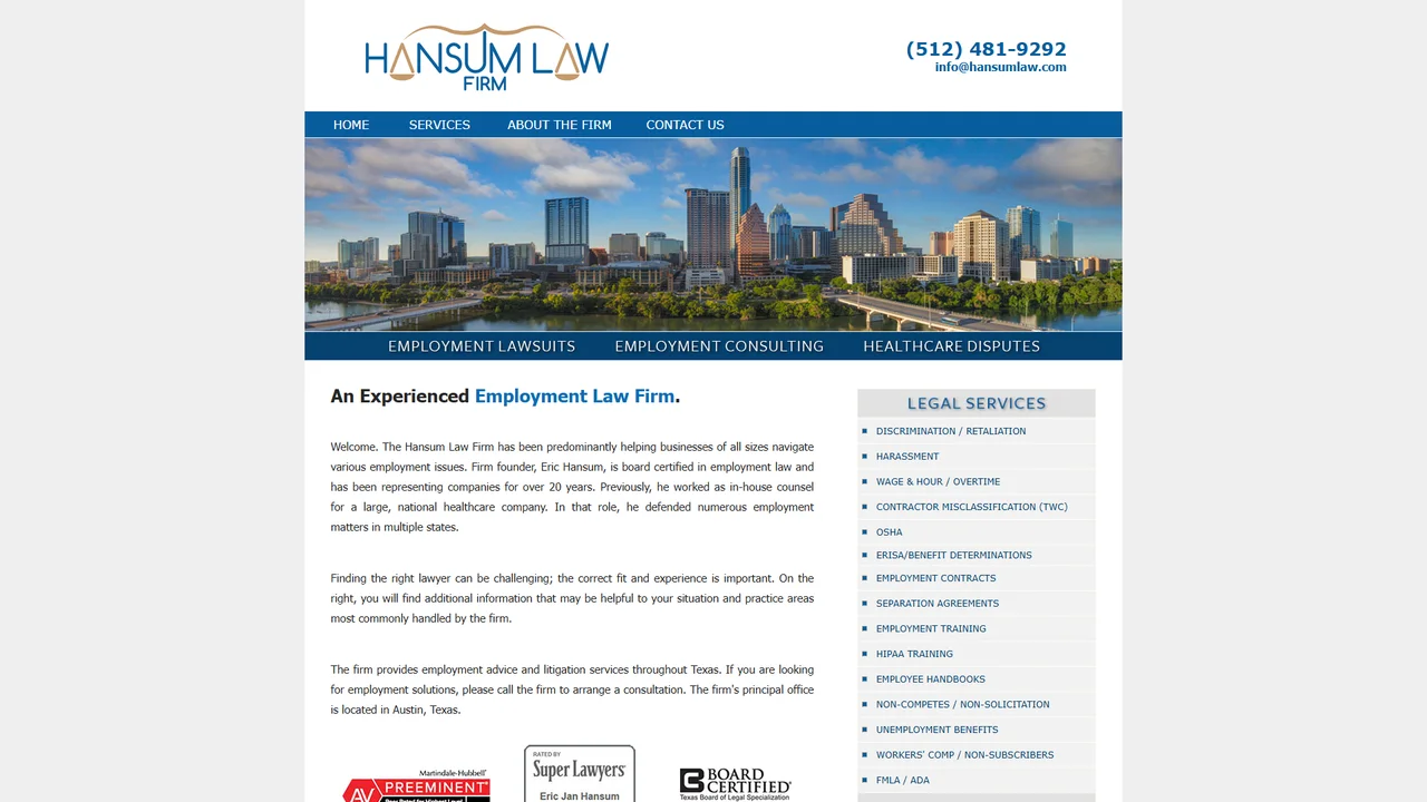 Hansum Law Firm, PLLC - Austin, TX office in Austin, Texas
