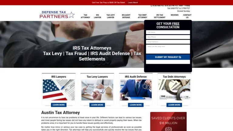 Defense Tax Partners - Austin, TX - Attorney in Austin