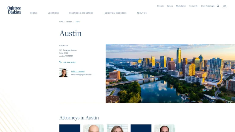 Ogletree Deakins - Austin, TX - Attorney in Austin