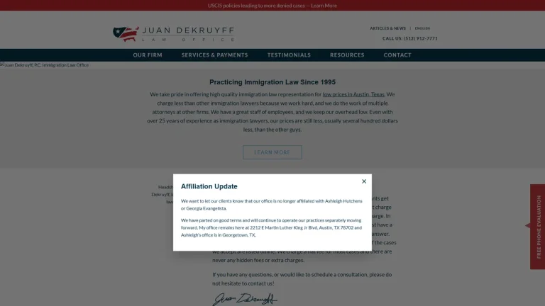 Law Office of Juan DeKruyff - Austin, TX - Attorney in Austin