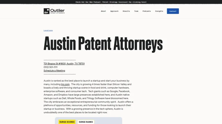 Outlier Patent Attorneys, PLLC - Austin, TX - Attorney in Austin