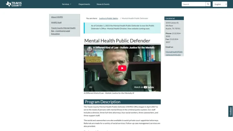 Travis County Mental Health Public Defender - Austin, TX - Attorney in Austin