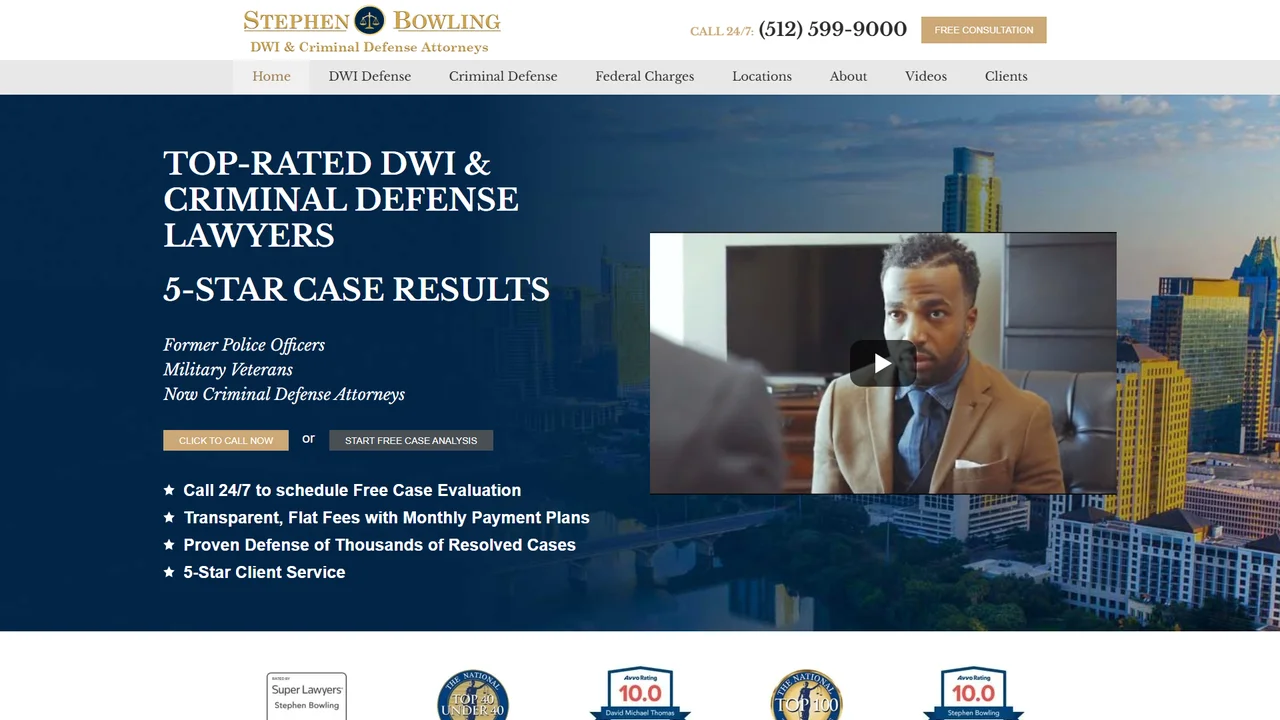 Stephen T Bowling, DWI & Criminal Defense Attorneys - Austin, TX office in Austin, Texas