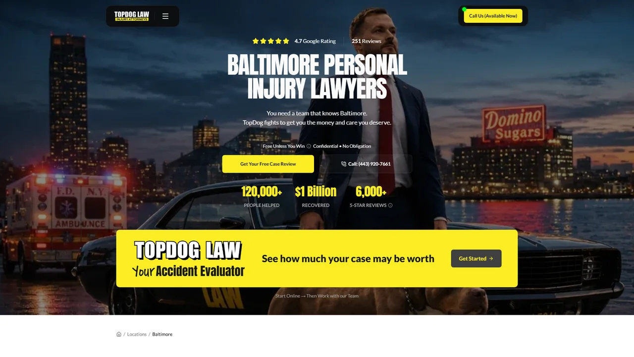 TopDog Law Personal Injury Lawyers - Baltimore, MD office in Baltimore, Maryland