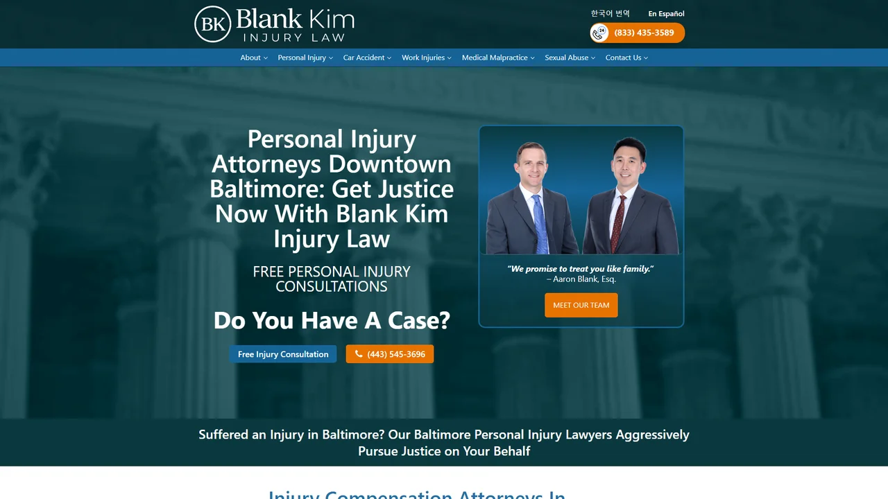 Blank Kim Injury Law - Baltimore, MD office in Baltimore, Maryland